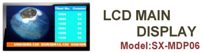  Τράπεζας/κλινικών/νοσοκομείων/πελατών τηλεπικοινωνιών κύρια επίδειξη συστημάτων διαχείρισης LCD σειρών αναμονής αριθμού ροής συμβολική